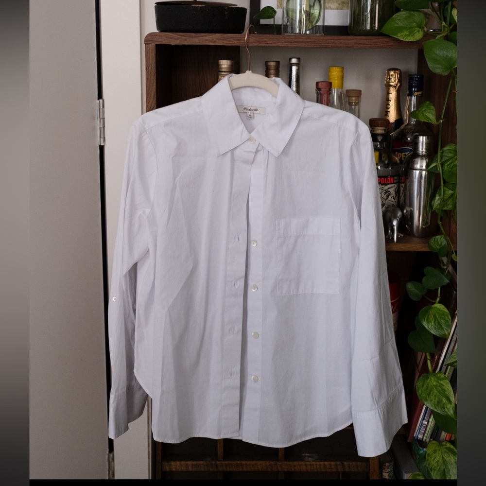 Madewell White Dress Shirt Crisp Cotton Formal